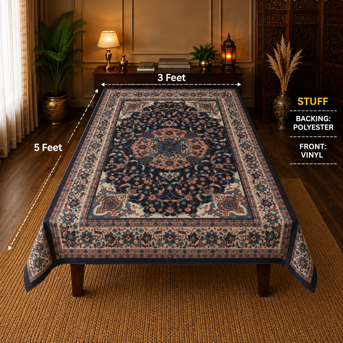 3D Miami Style Table Cloth