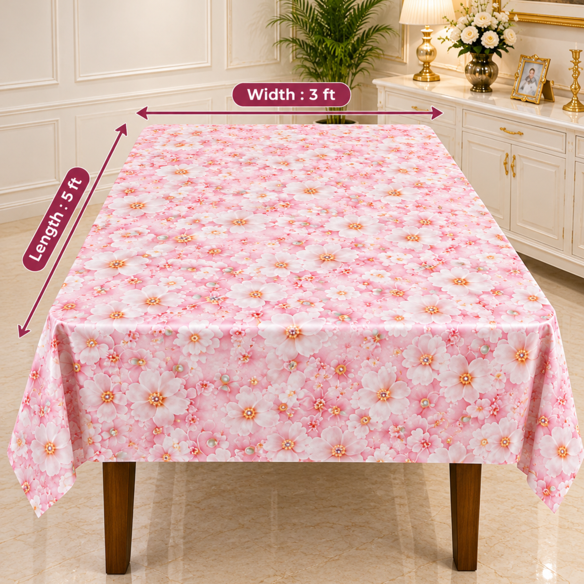 Imported Floral Table Cover