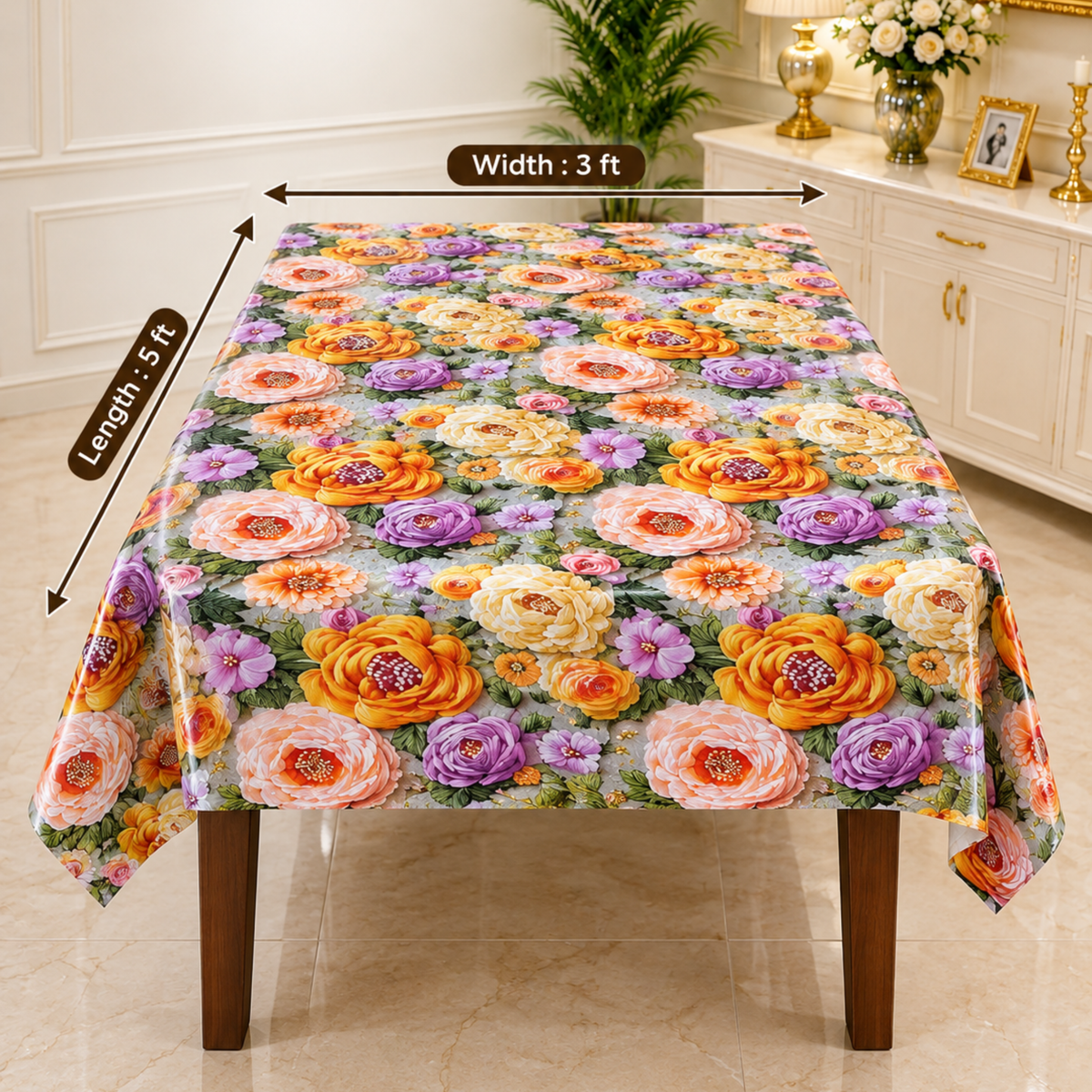 Imported Floral Table Cover