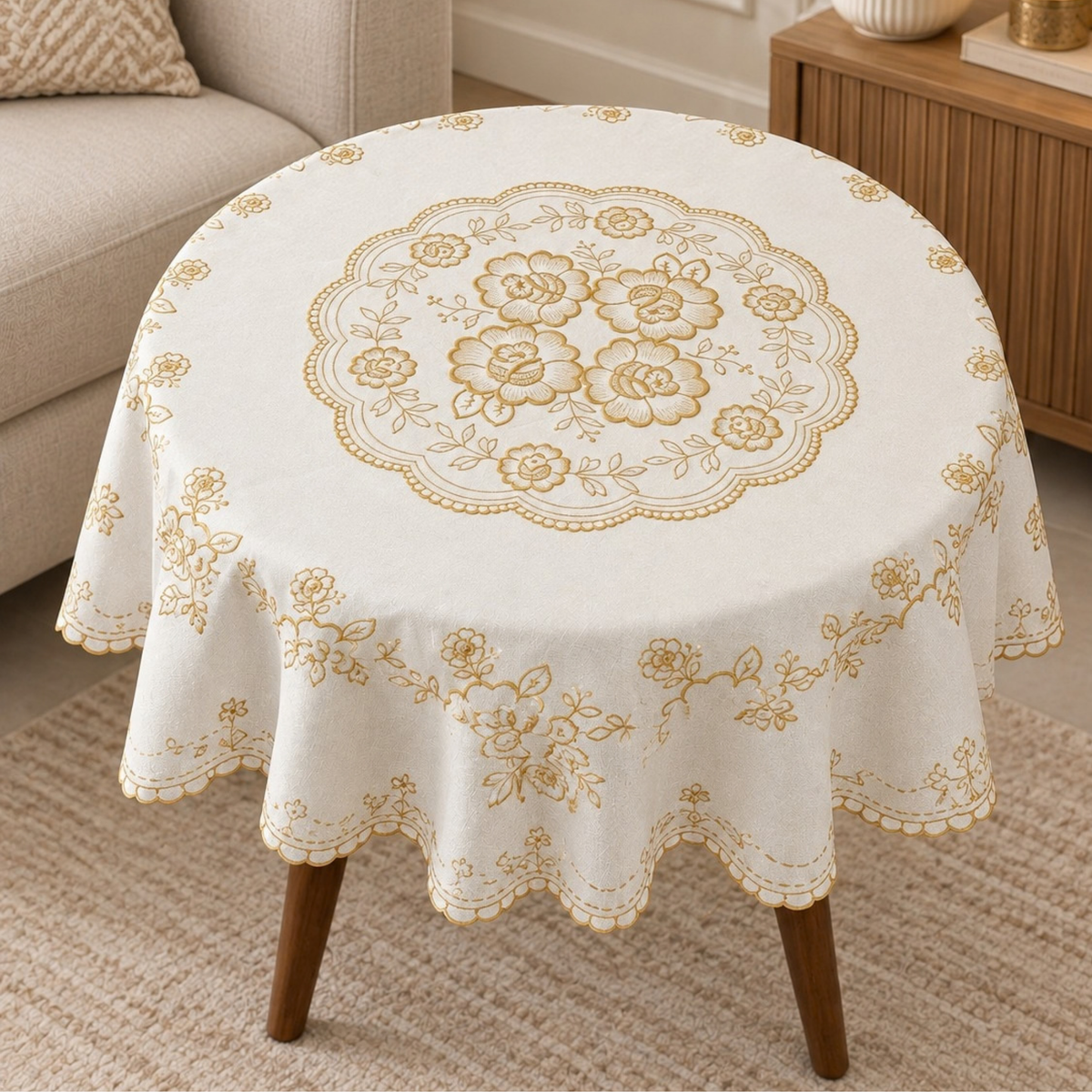 Round Coffee Table Cover