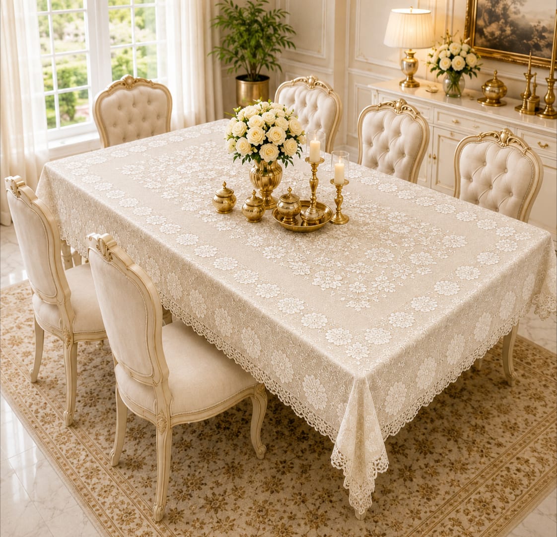 Taiwan Border Cutwork 60×90 Table Cover