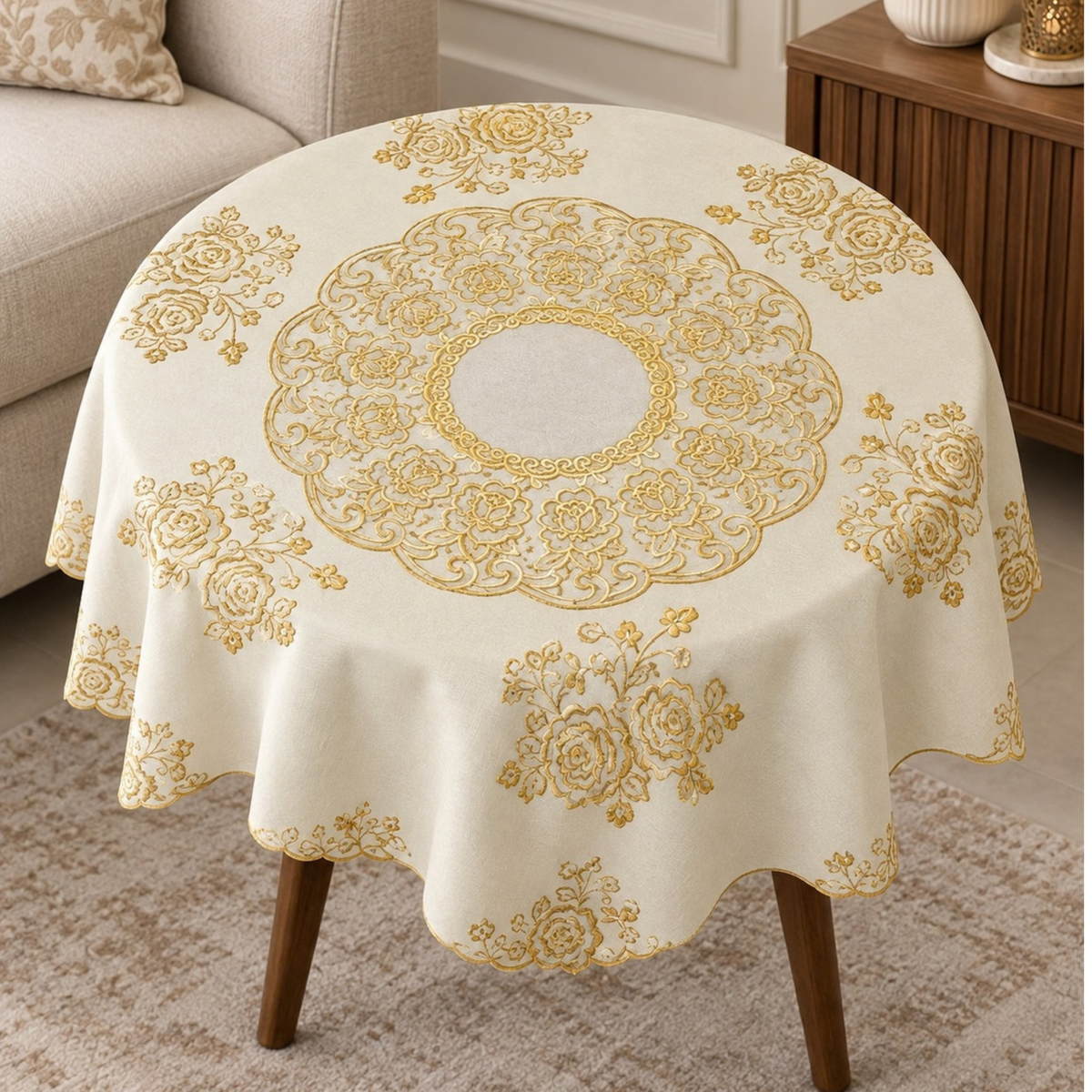 Round Coffee Table Cover