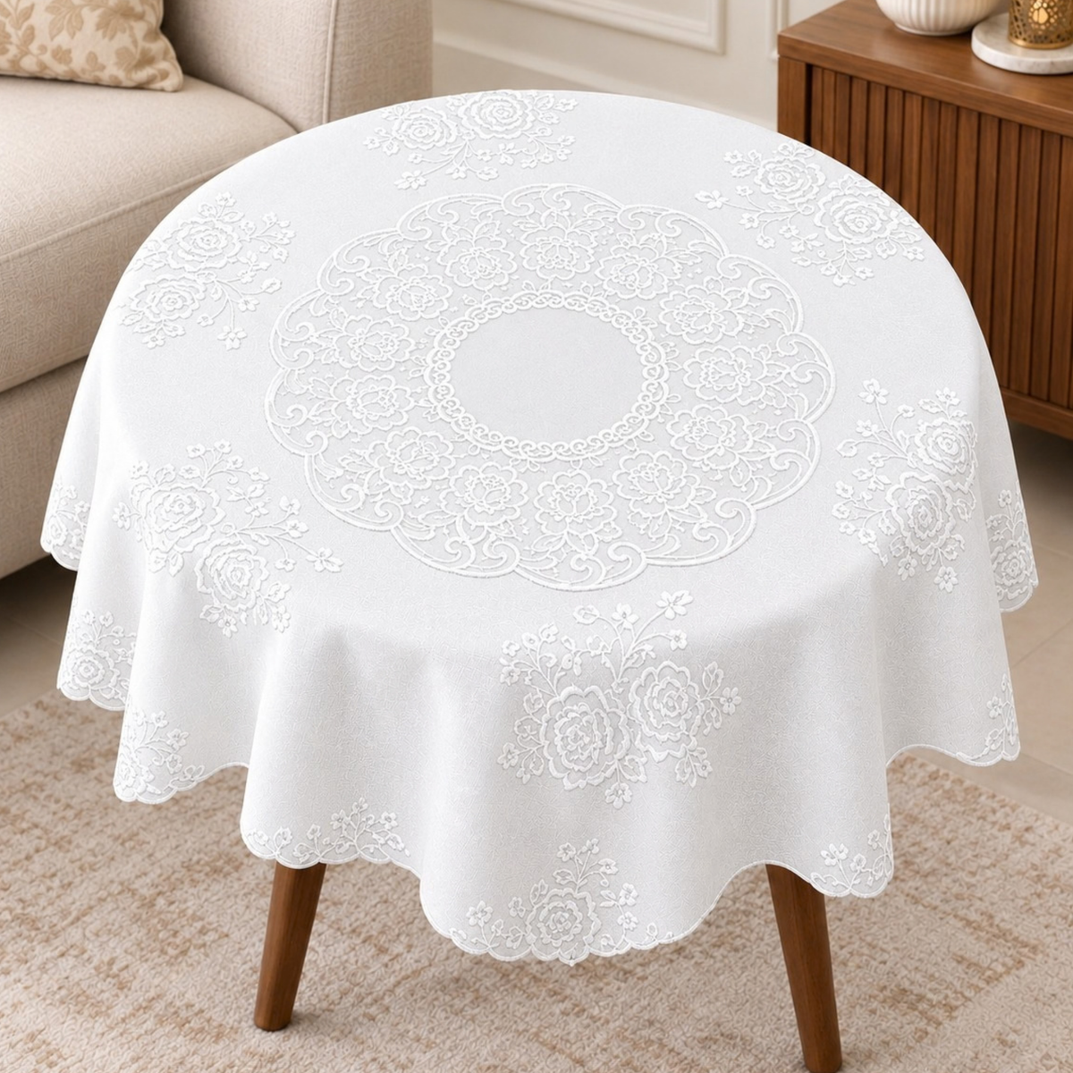 Round Coffee Table Cover