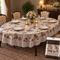 Premium Fancy Oval Shape Lace Border Dining Table Cloth (60×90)