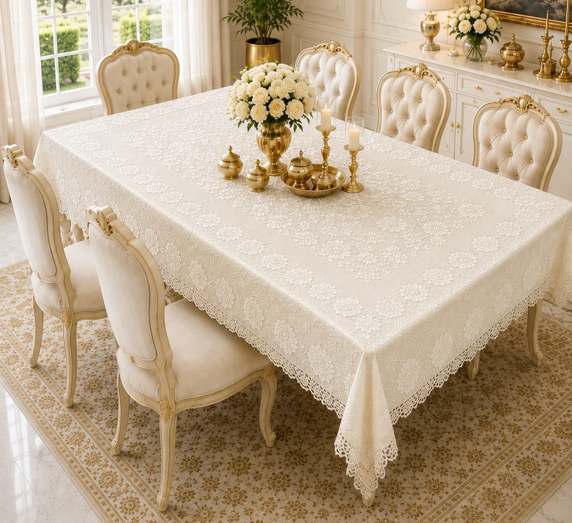 Taiwan Border Cutwork 60×90 Table Cover