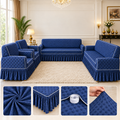 Butterfly Fabric 7 Seater Sofa Cover [Three Two One Ond]